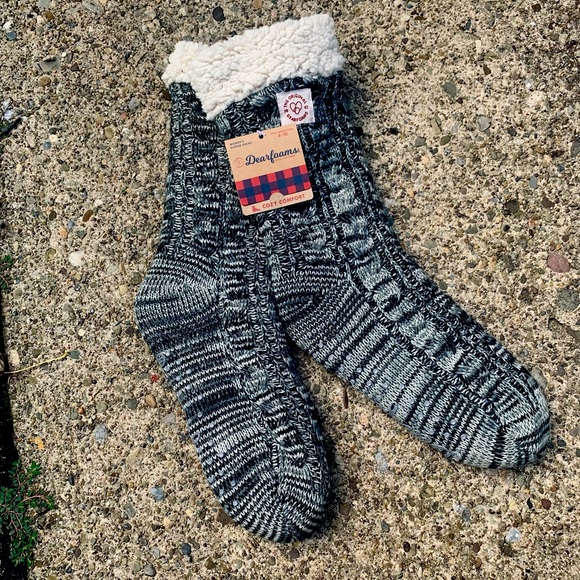 Calzini Tipo Pantofola Unisex Con Interno Sherpa – Morbidi, Termici, Antiscivolo, Taglia Unica, Blu